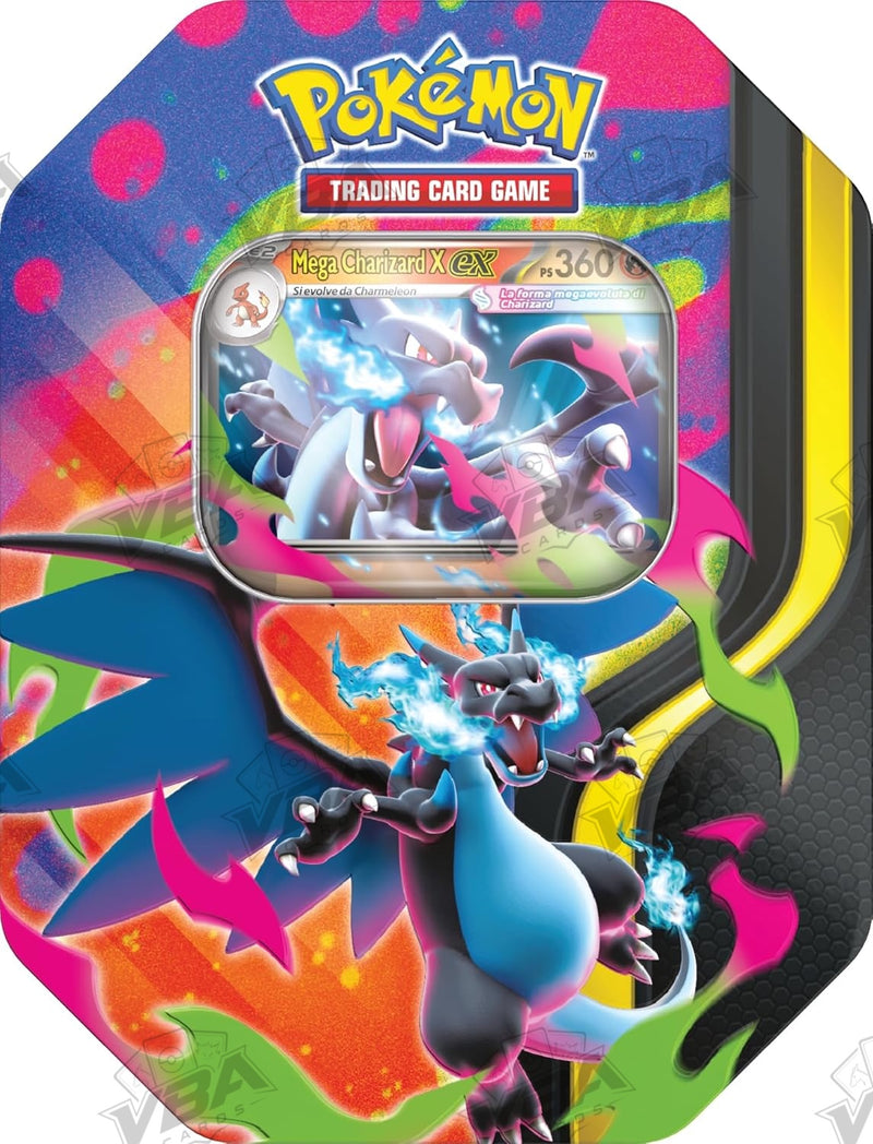 Tin da Collezione Mega Charizard: Mega Charizard X-ex (IT)