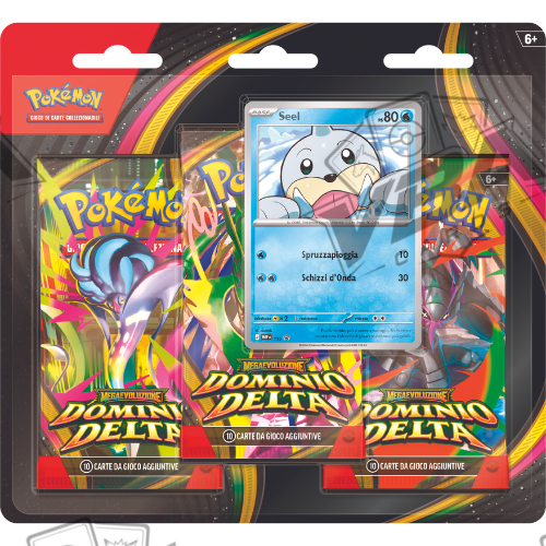 Pokémon Megaevoluzione – Dominio Delta – Blister 3 Buste con Seel (IT)