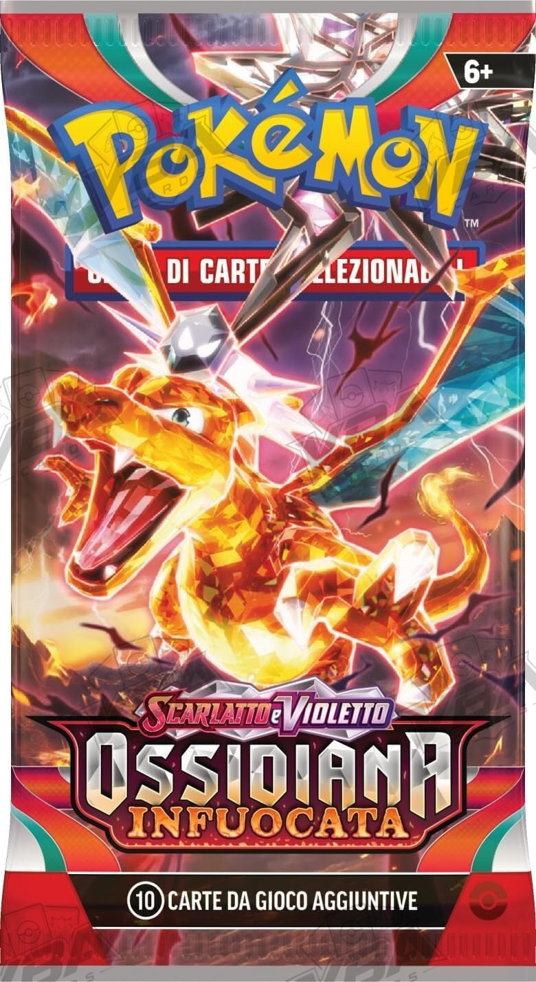 Scarlatto e Violetto Ossidiana Infuocata Busta 10 Carte (IT)